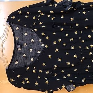 Black & Yellow Floral Torrid Top
